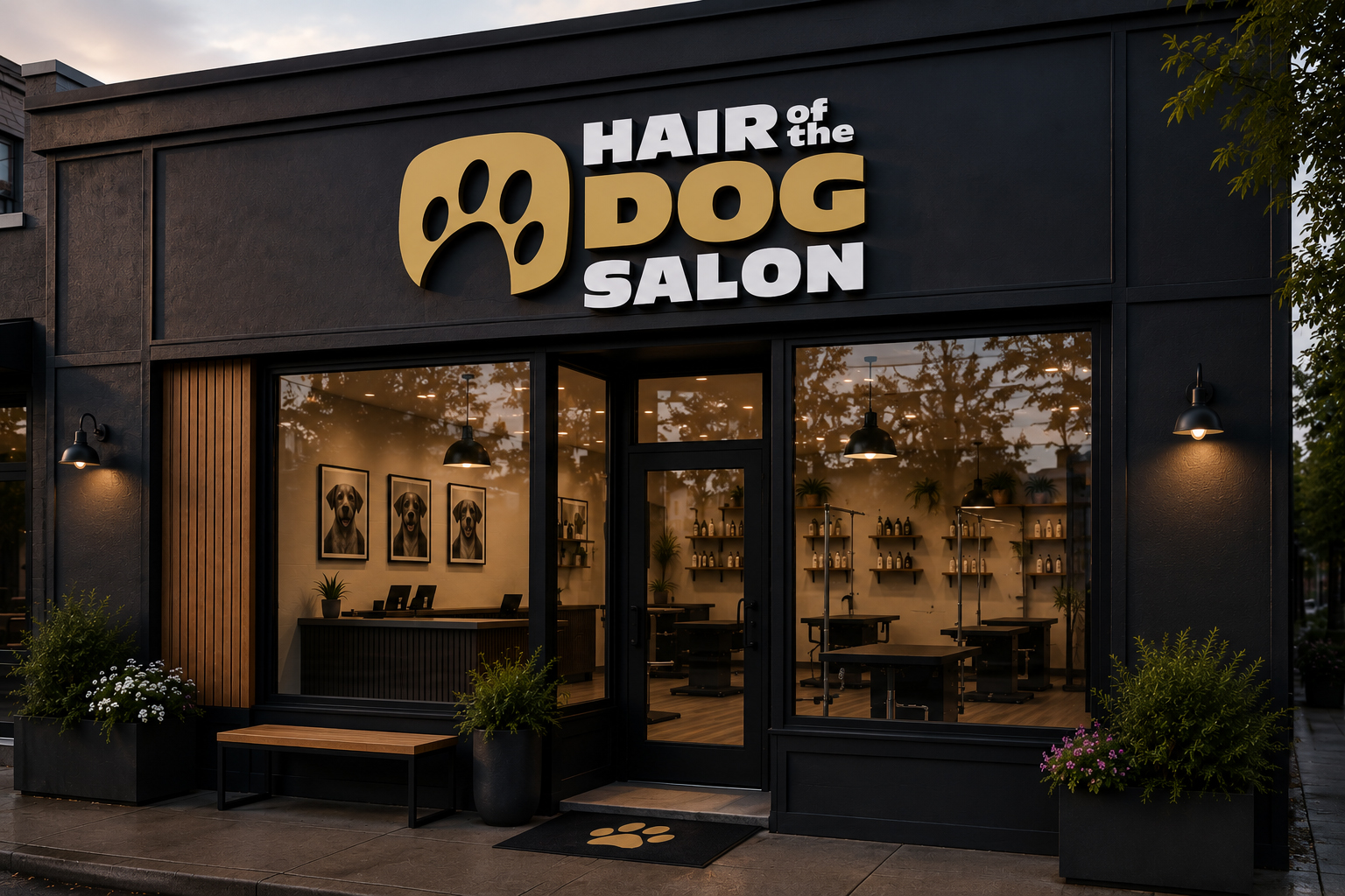 Hair of the Dog branding and storefront
